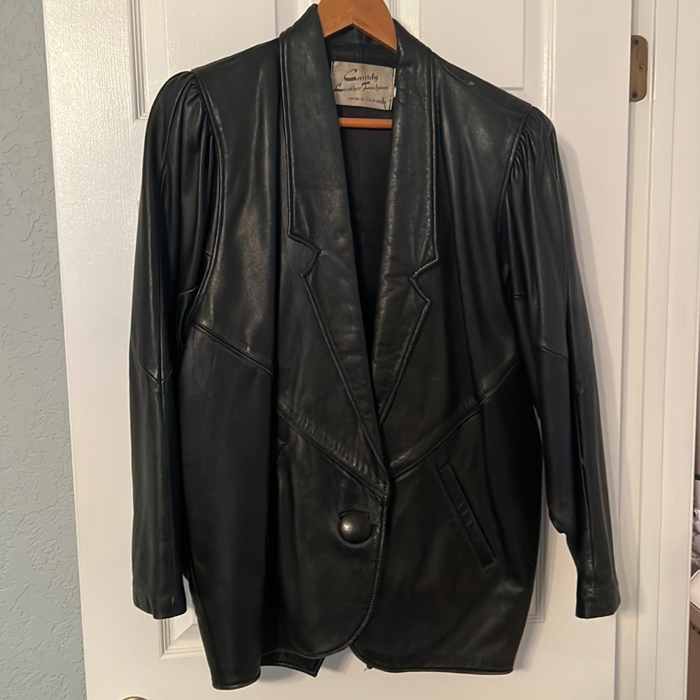 Leather jacket.